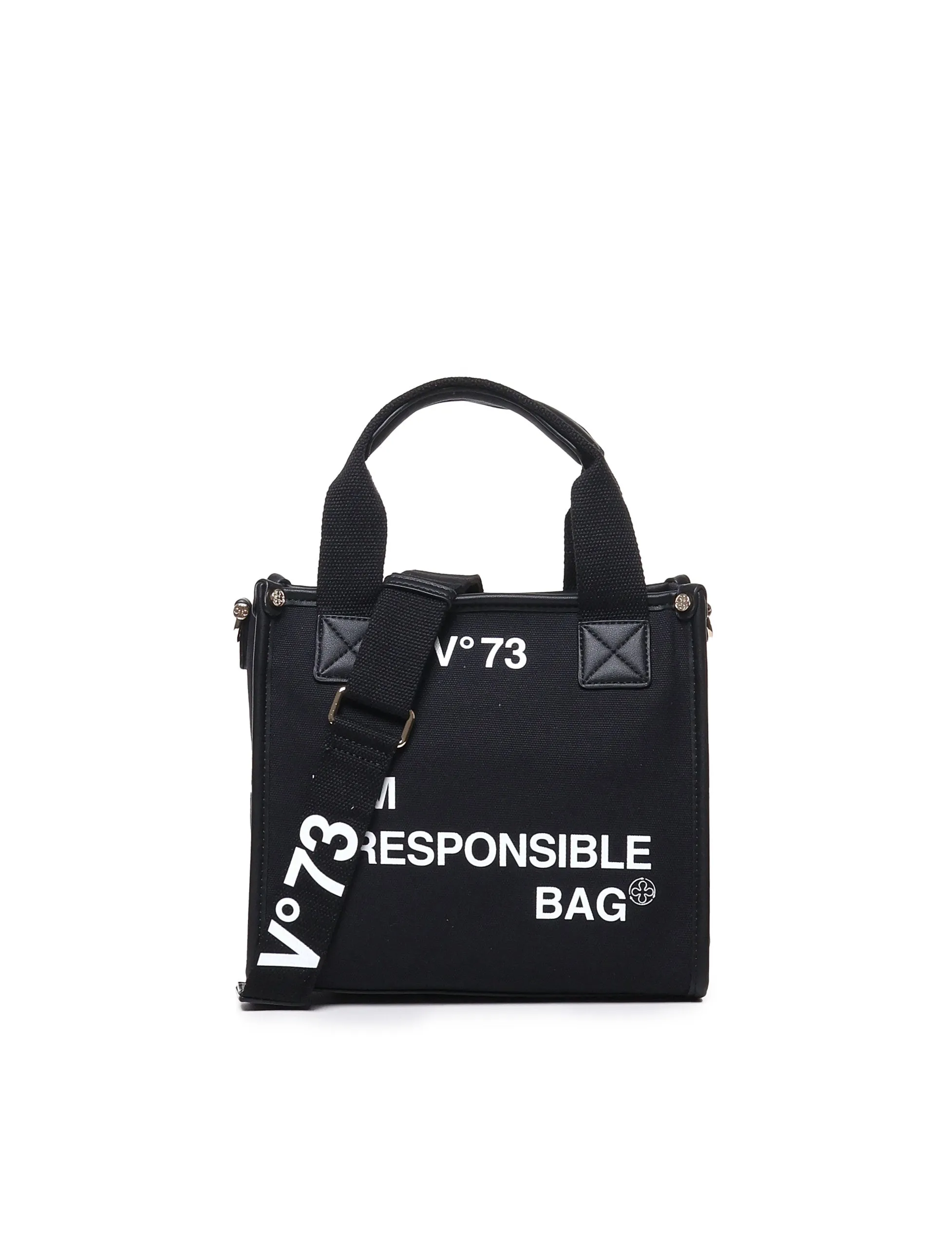 Eco-Leather Responsibility Tote Bag in Black